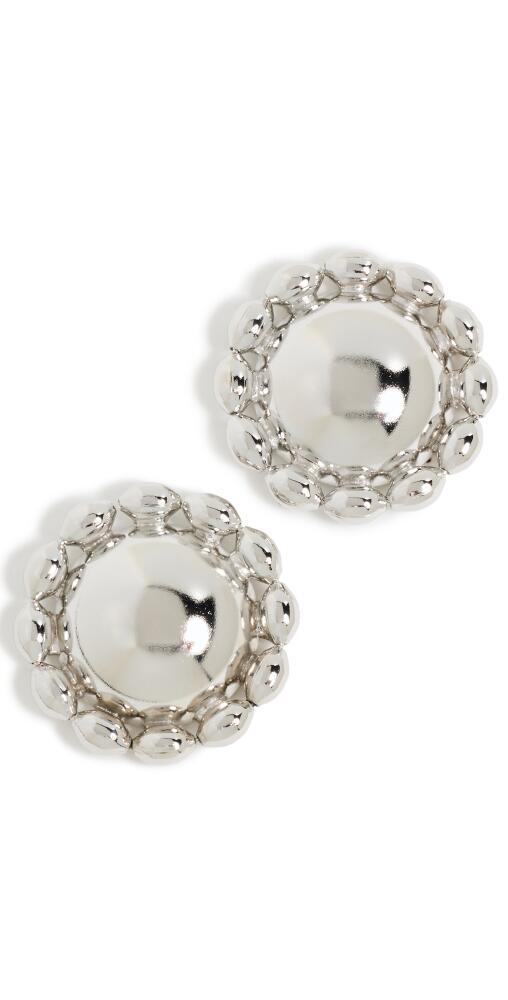 LELET NY Lucia Dome Stud Earrings Rhodium Cover