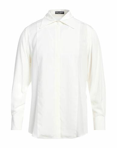 Dolce & gabbana Man Shirt Cream Silk Cover