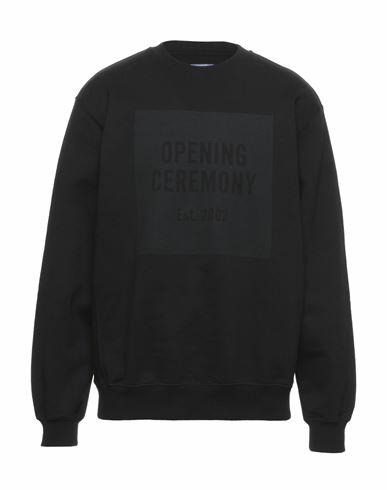 Opening Ceremony Man Sweatshirt Black Cotton, Elastane Cover