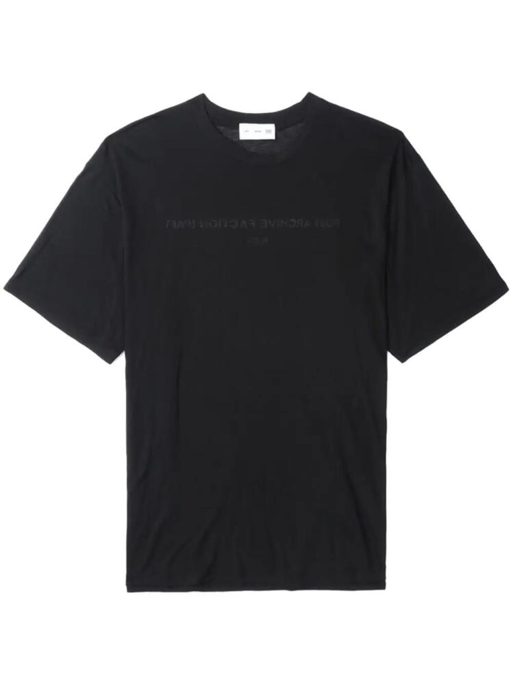 Post Archive Faction logo-print lyocell T-shirt - Black Cover