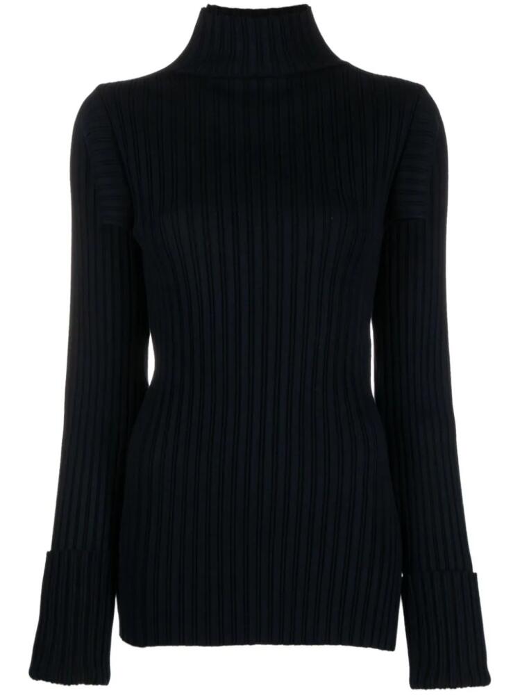 Philosophy Di Lorenzo Serafini roll-neck side-slit top - Blue Cover