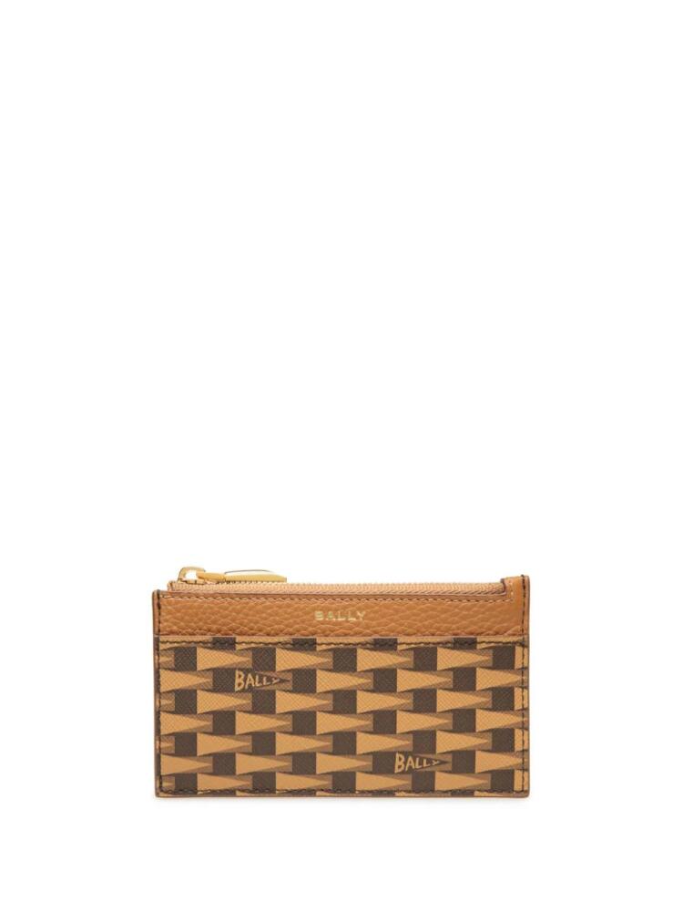 Bally Pennant monogram-pattern card holder - Brown Cover