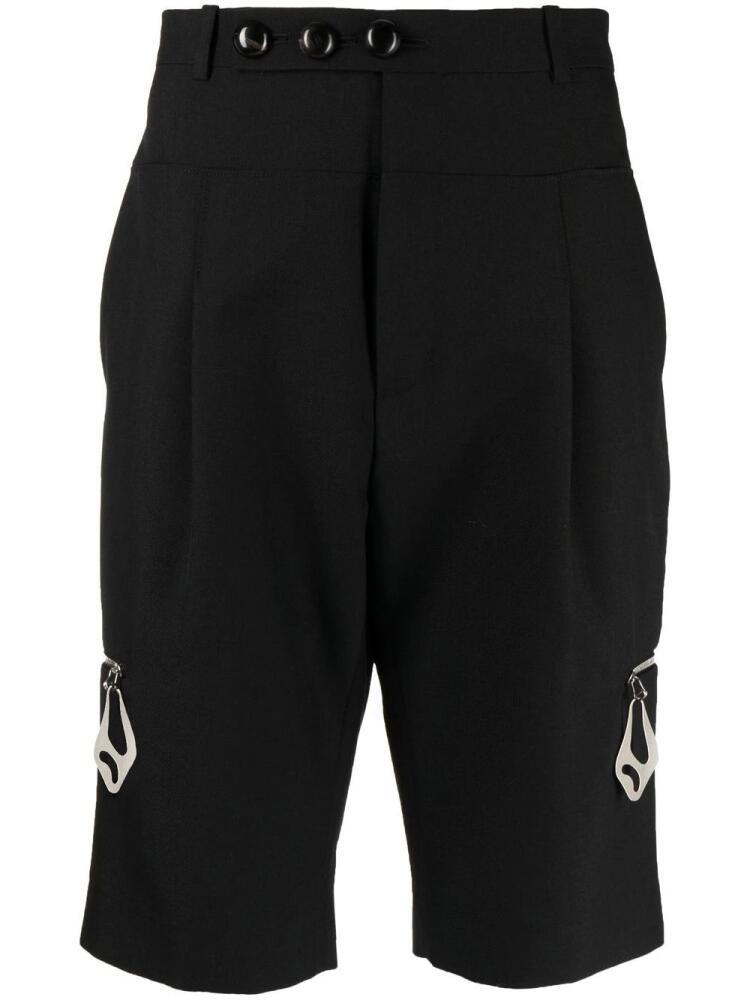 Namacheko zip-detail tailored shorts - Black Cover