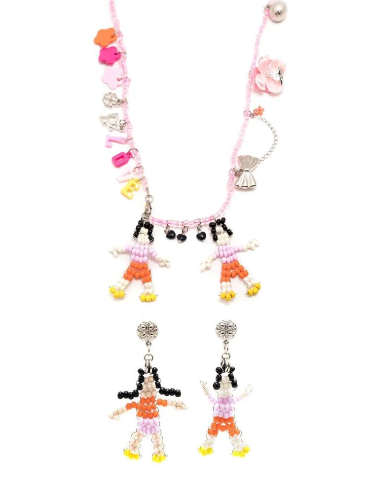 Amir Slama charm detail necklace - Pink Cover