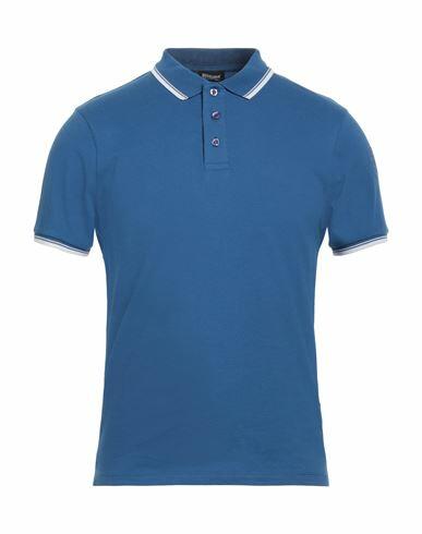 Blauer Man Polo shirt Slate blue Cotton, Elastane Cover