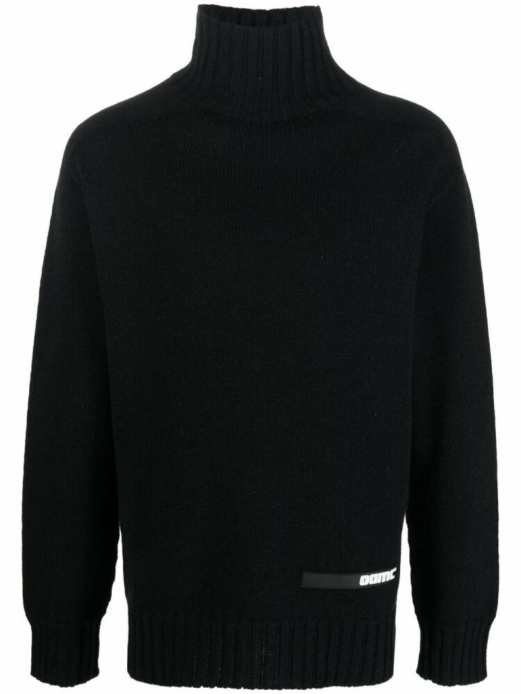 OAMC logo-patch roll-neck jumper - Black Cover