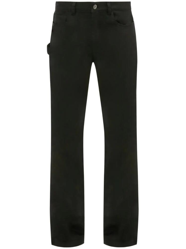 JW Anderson logo-patch five-pocket chino trousers - Black Cover