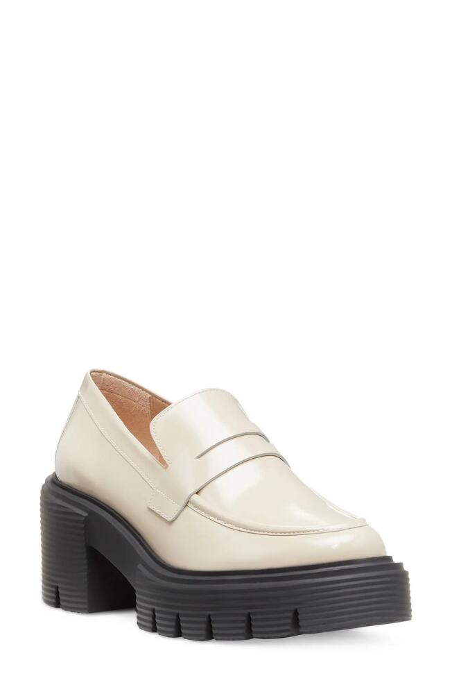 Stuart Weitzman Soho Loafer in Dune Spazzolato Leather Cover