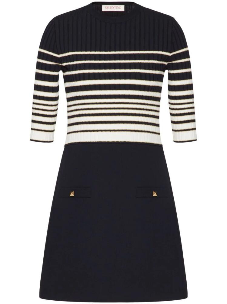 Valentino Garavani striped lurex minidress - Blue Cover