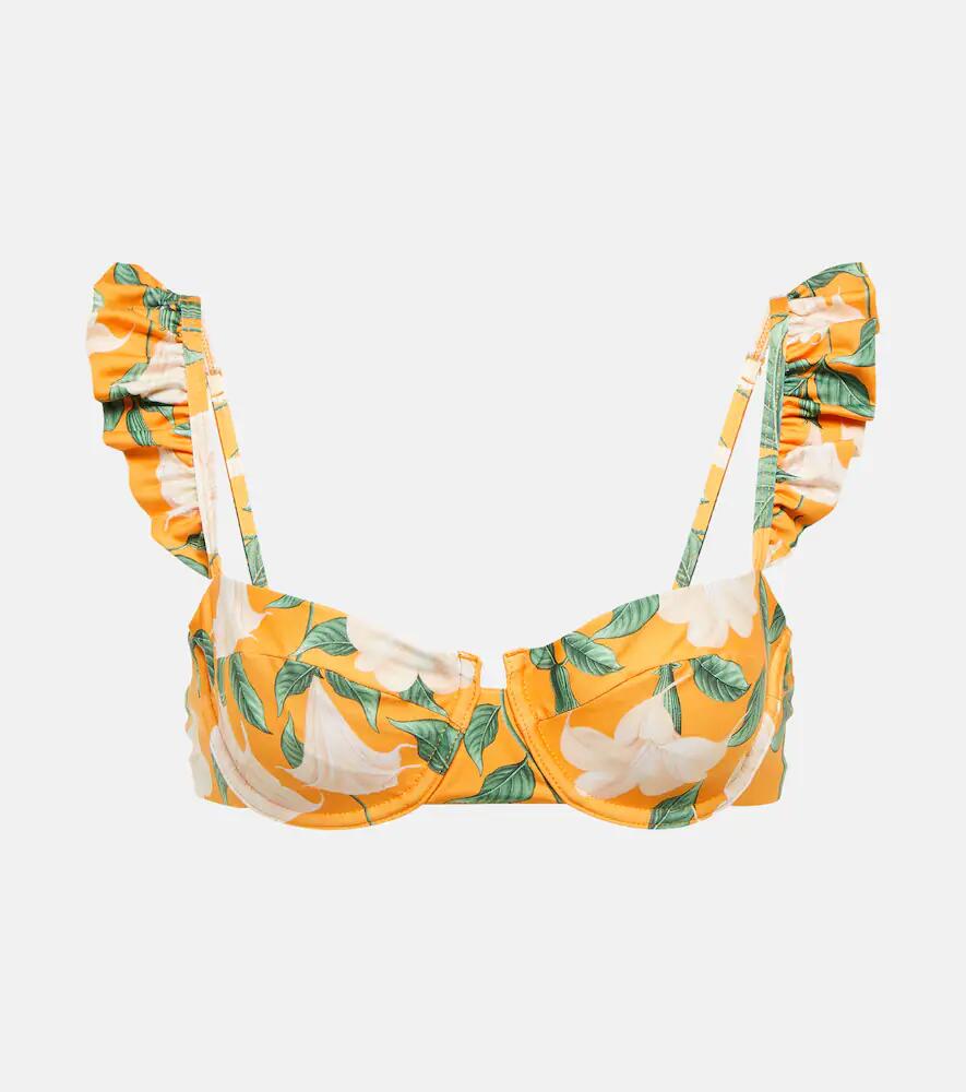 Agua by Agua Bendita Kiwi floral bikini top Cover