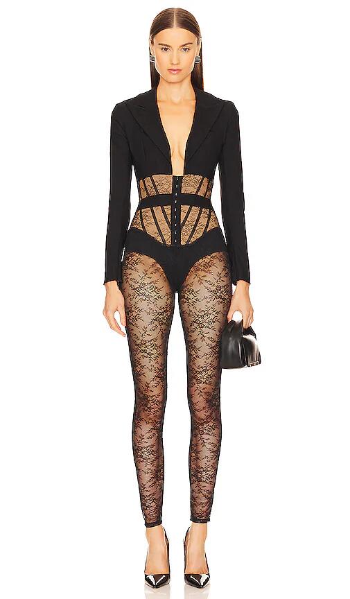 Michael Costello x REVOLVE Claudette Jumpsuit in Black Cover