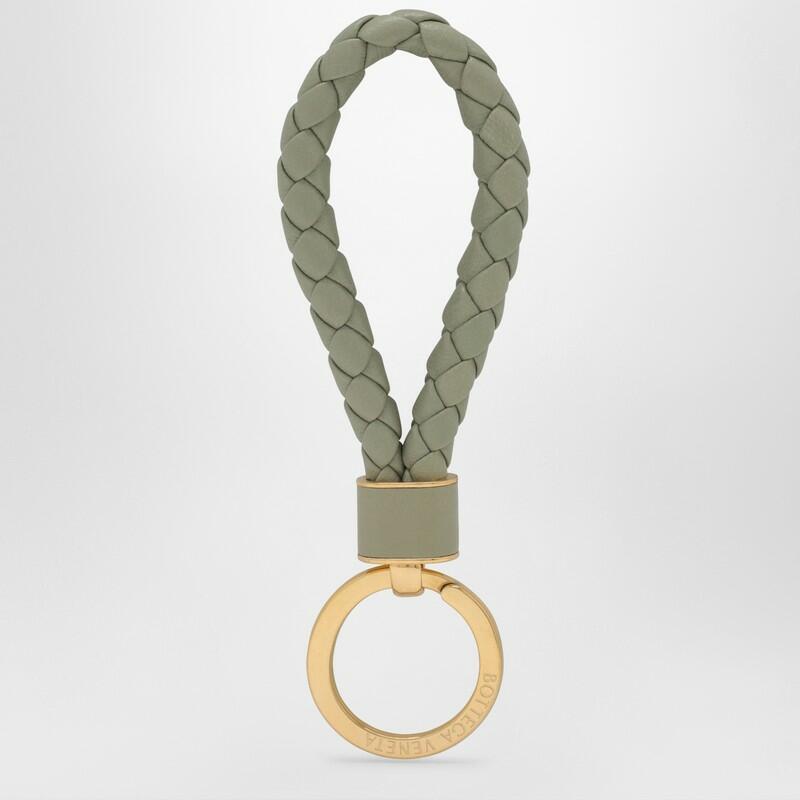 Bottega Veneta Travertine keyring in woven leather Cover