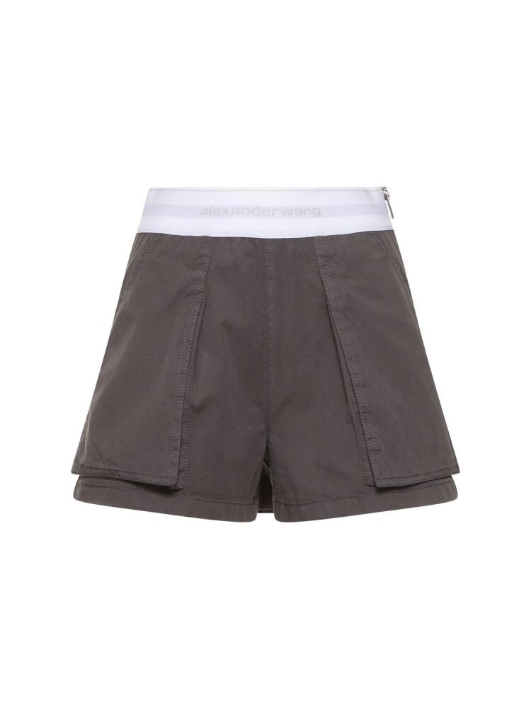 ALEXANDER WANG High Waist Cotton Cargo Shorts Cover