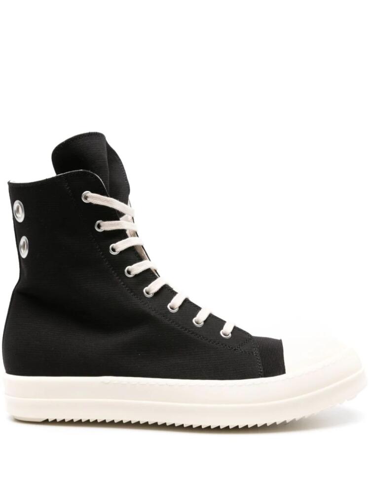 Rick Owens DRKSHDW high-top cotton sneakers - Black Cover