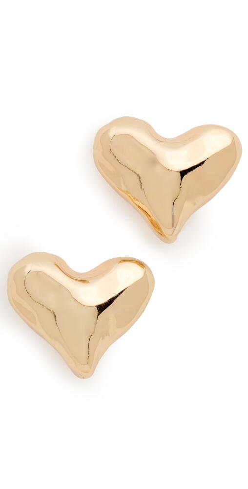 LELET NY Mara Heart Stud Earrings Gold Cover