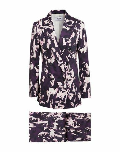 Grifoni Woman Suit Dark purple Cotton, Elastane Cover