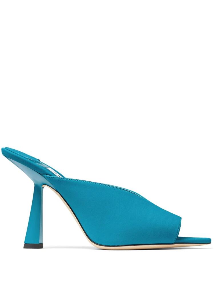 Jimmy Choo Maryanne 100mm peep-toe mules - Blue Cover