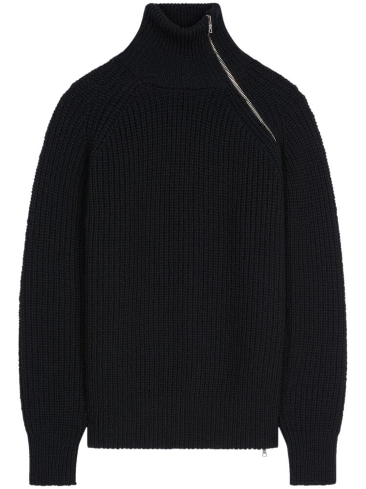 DRIES VAN NOTEN zipped wool jumper - Black Cover