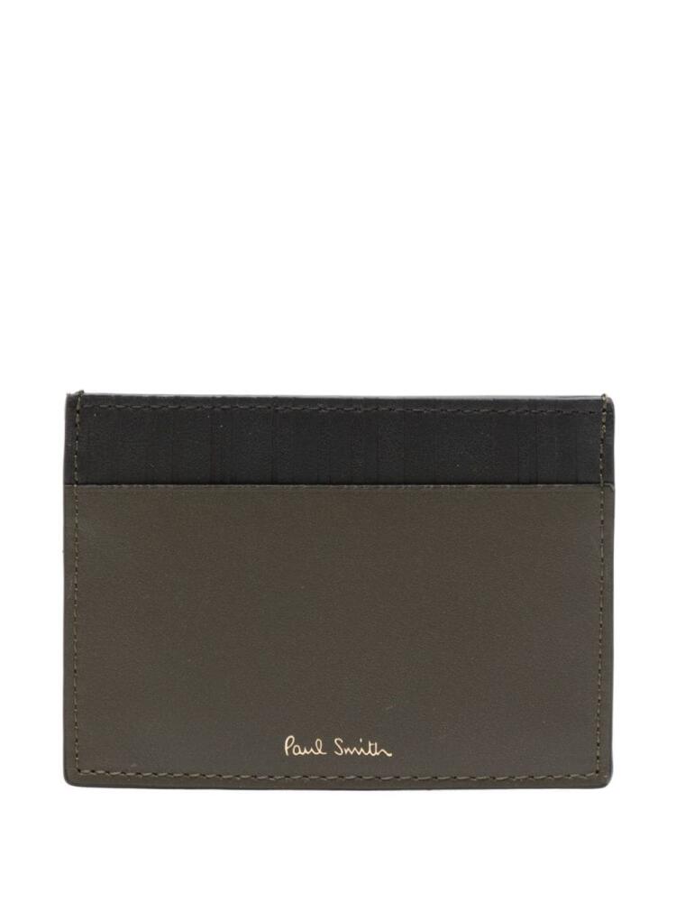 Paul Smith logo-stamp cardholder - Green Cover