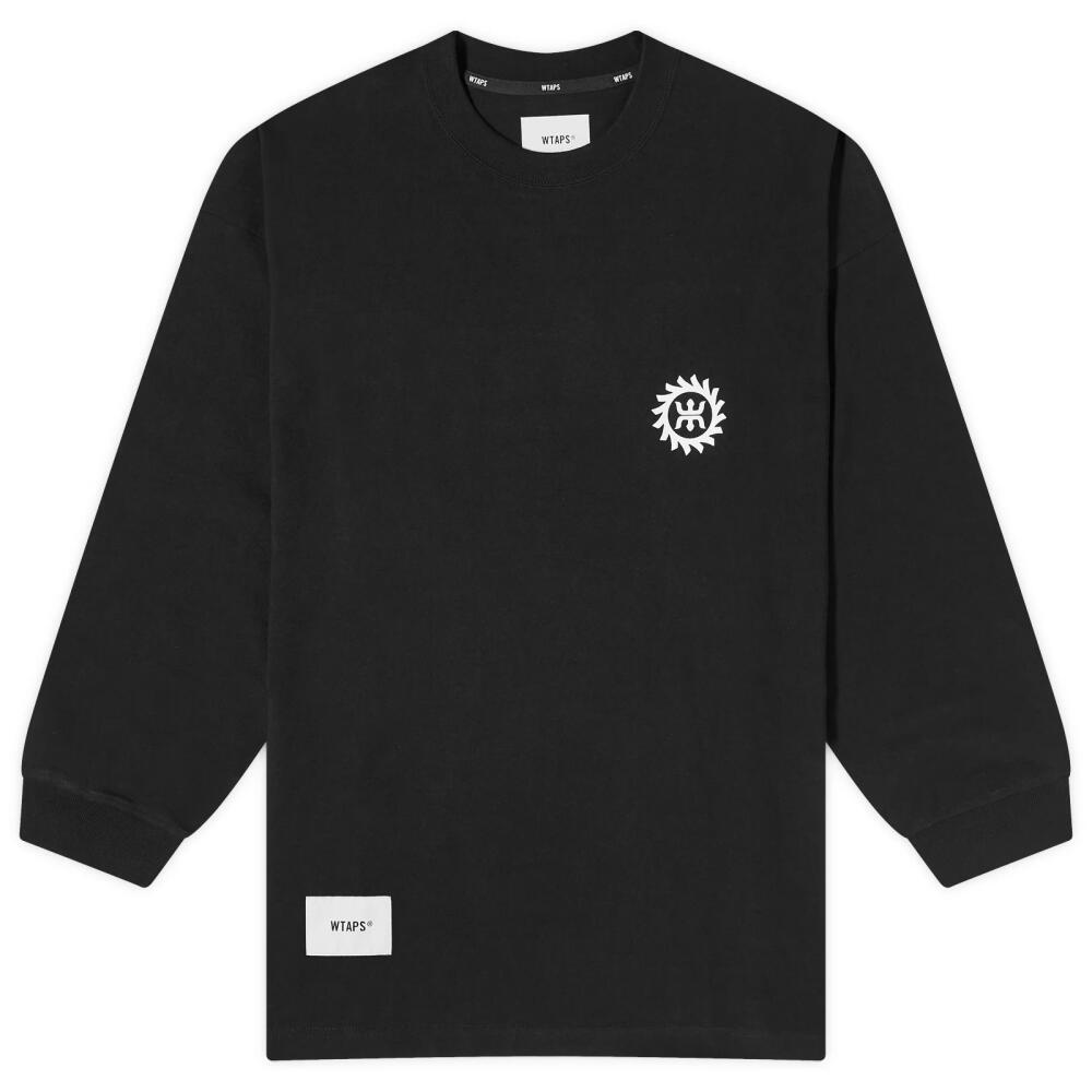 WTAPS Men's 19 Long Sleeve Printed T-Shirt in Black Cover