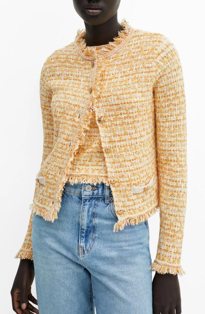 MANGO Papallon Cardigan in Yellow Cover