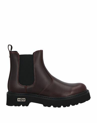 Cult Man Ankle boots Dark brown Leather Cover