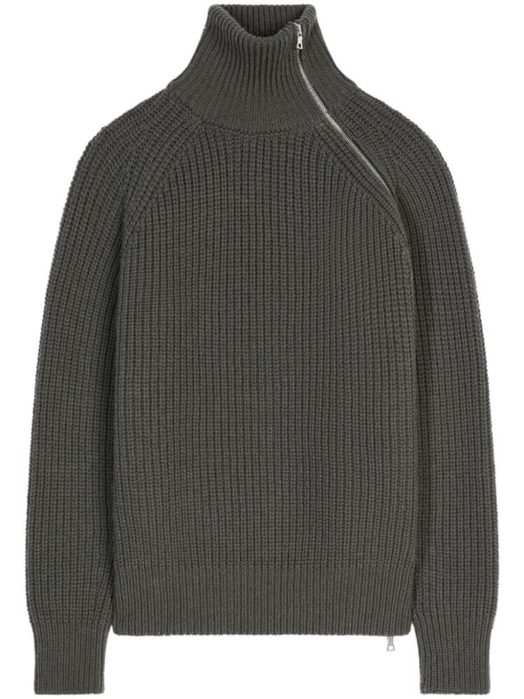 DRIES VAN NOTEN zipped wool jumper - Grey Cover