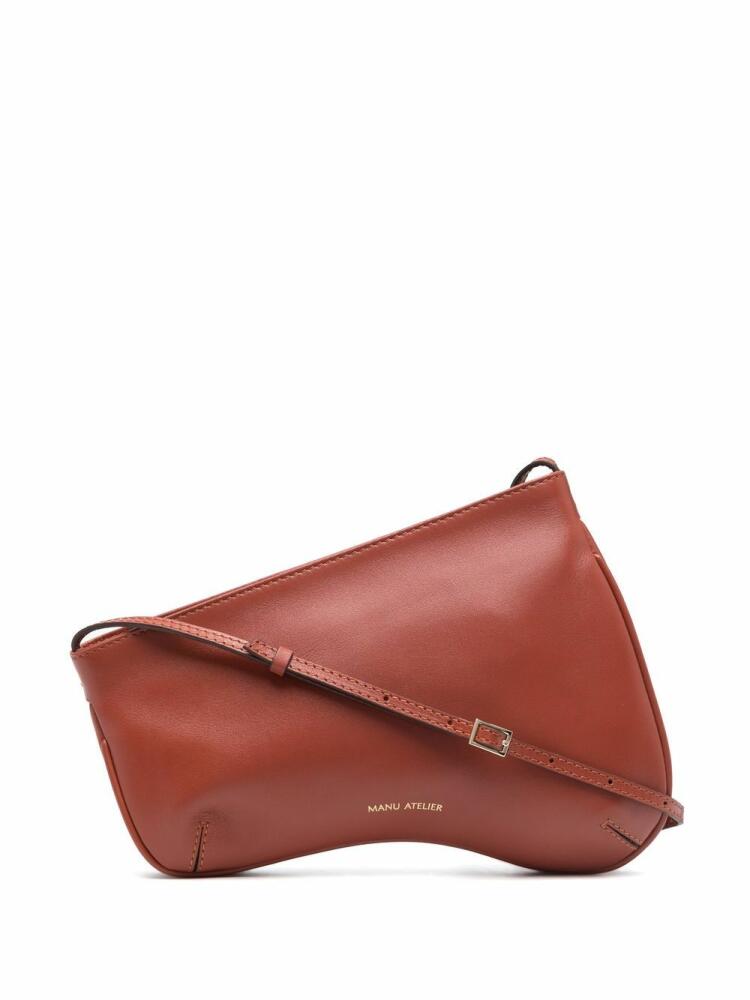 Manu Atelier curve-edge shoulder bag - Red Cover