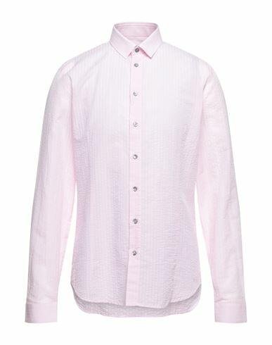 Patrizia Pepe Man Shirt Pink Cotton, Linen Cover