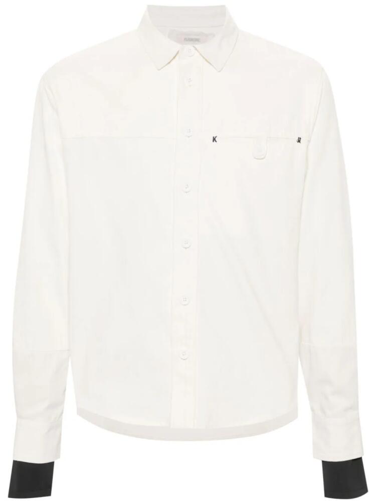 KUSIKOHC herringboned cotton shirt - White Cover