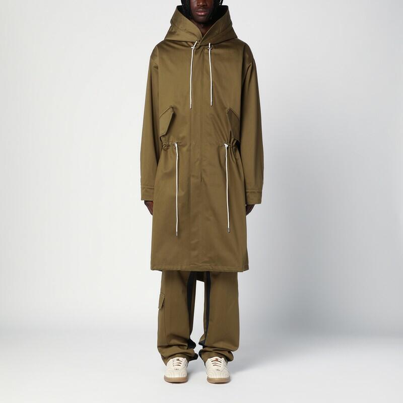 WALES BONNER Khaki green cotton parka Cover