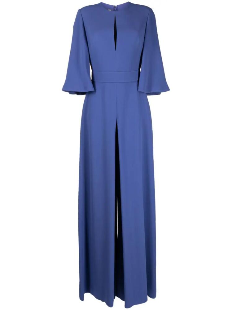 Elie Saab Cady cut-out jumpsuit - Blue Cover