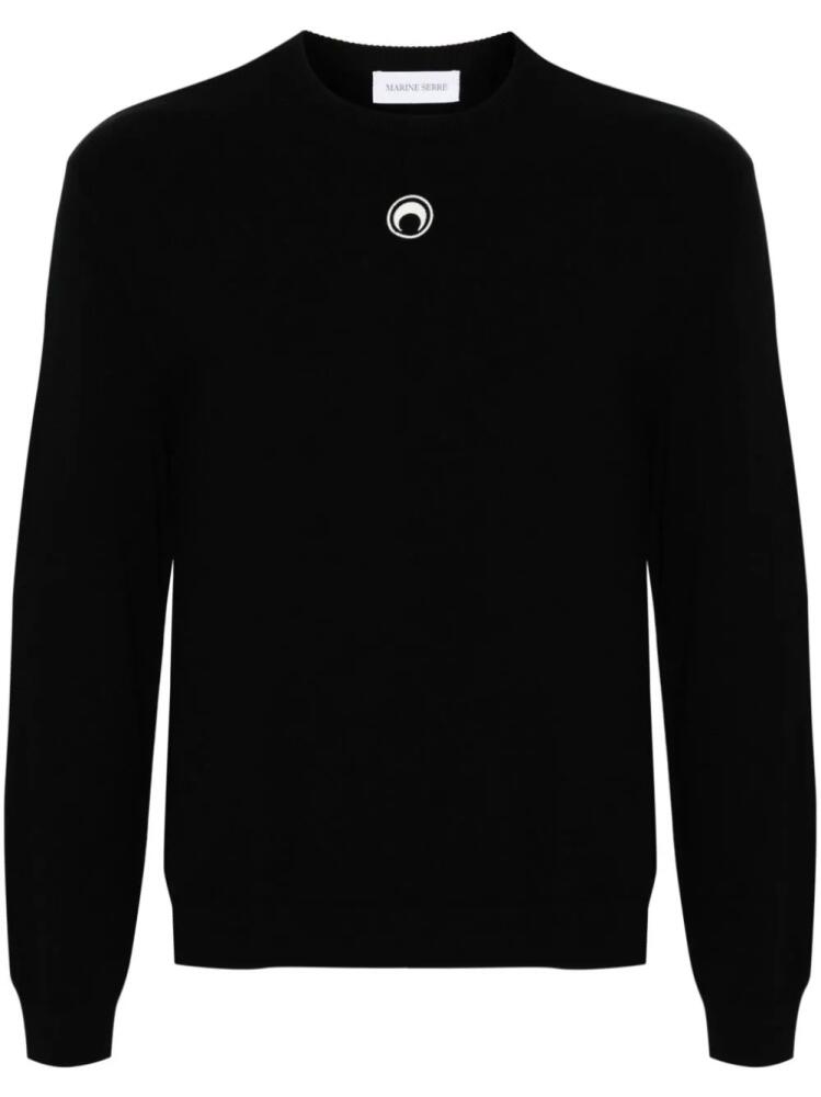 Marine Serre Crescent Moon embroidered sweater - Black Cover