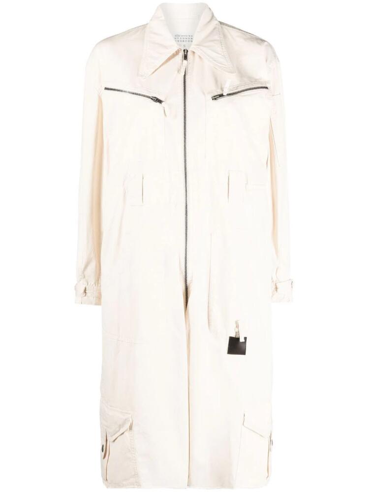 Maison Margiela pocket-detail knee-length playsuit - White Cover