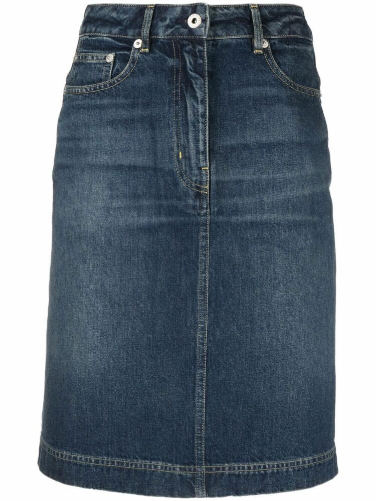 Kenzo knee-length denim skirt - Blue Cover