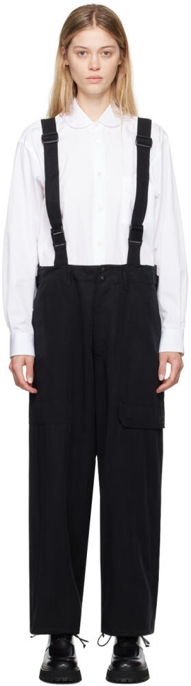 Y-3 Black Suspender Cargo Pants Cover