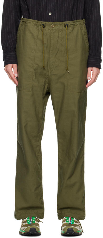 NEEDLES Green String Fatigue Trousers Cover