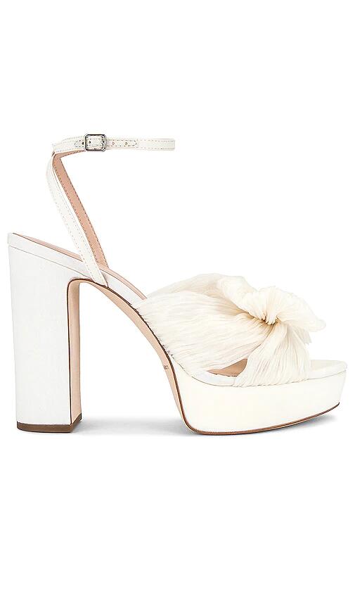 Loeffler Randall Natalia Pleated Knot Platform in White Cover