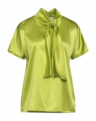 Jucca Woman Top Acid green Silk, Elastane Cover