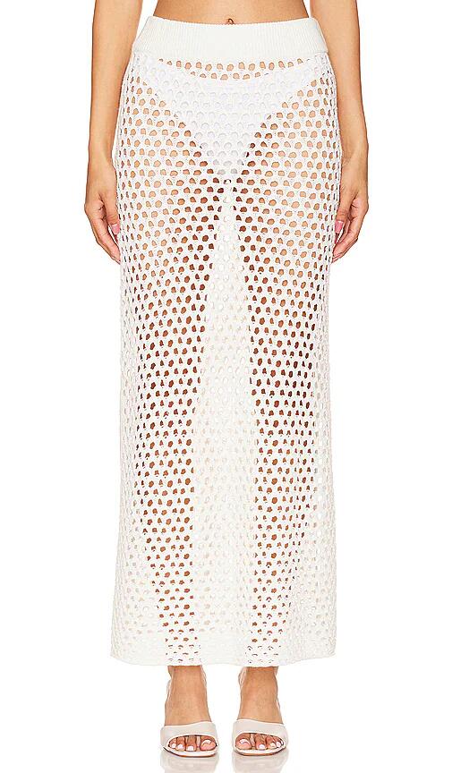 LNA Kylie Skirt in Ivory Cover