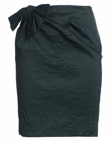 Lanvin Woman Mini skirt Midnight blue Linen, Polyamide, Elastane Cover