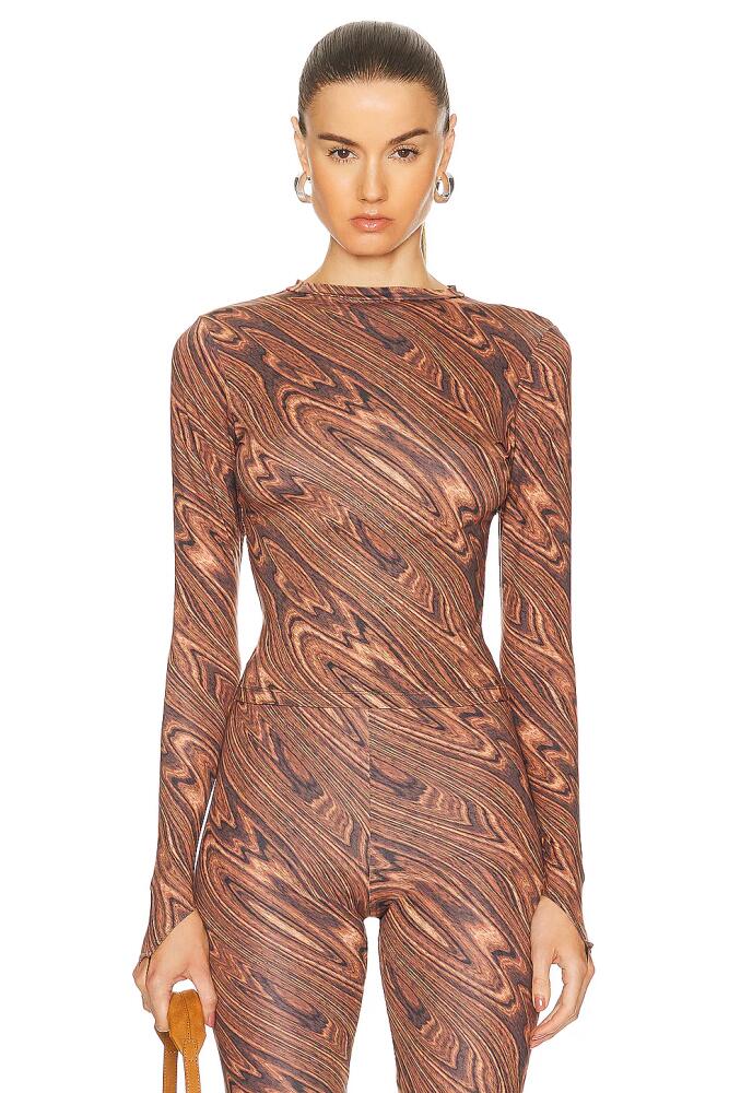 Maisie Wilen Body Shop Top in Brown Cover