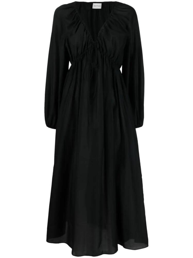 Matteau V-neck midi dress - Black Cover