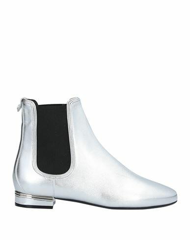 Ferragamo Woman Ankle boots Silver Calfskin Cover