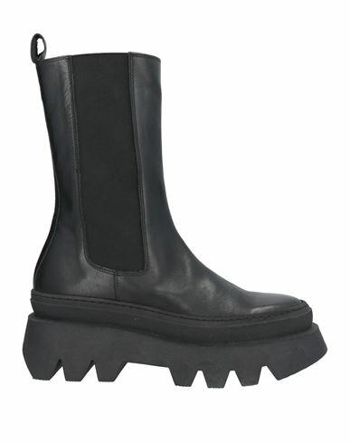 Ovye' By Cristina Lucchi Woman Boot Black Leather Cover