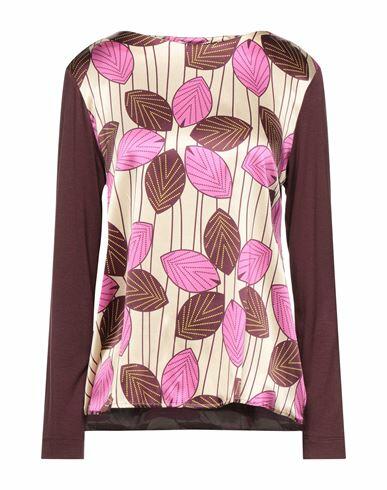 Niū Woman Top Burgundy Silk, Elastane, Viscose Cover