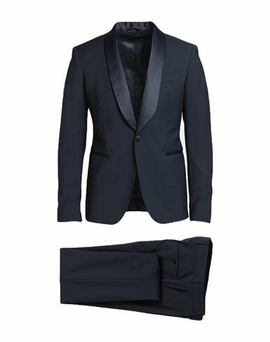 Brian Dales Man Suit Midnight blue Wool, Polyester, Elastane Cover