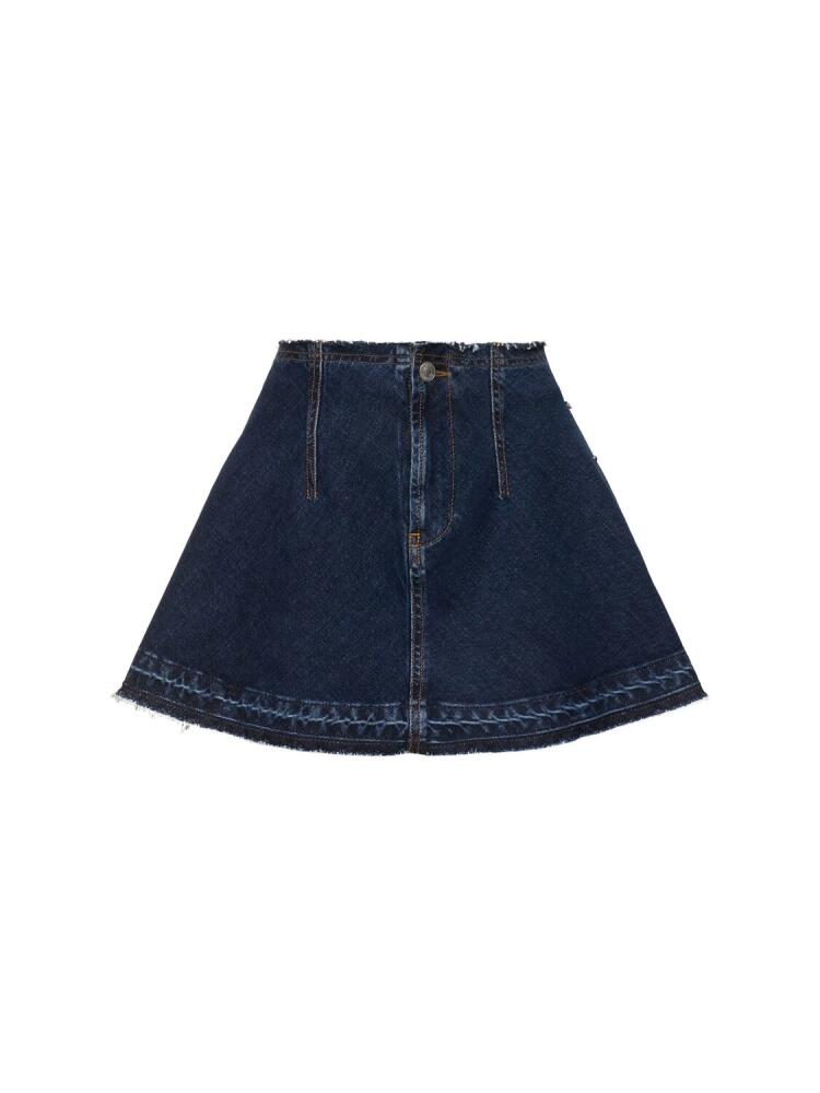 DES PHEMMES Embellished Denim Mini Skirt Cover