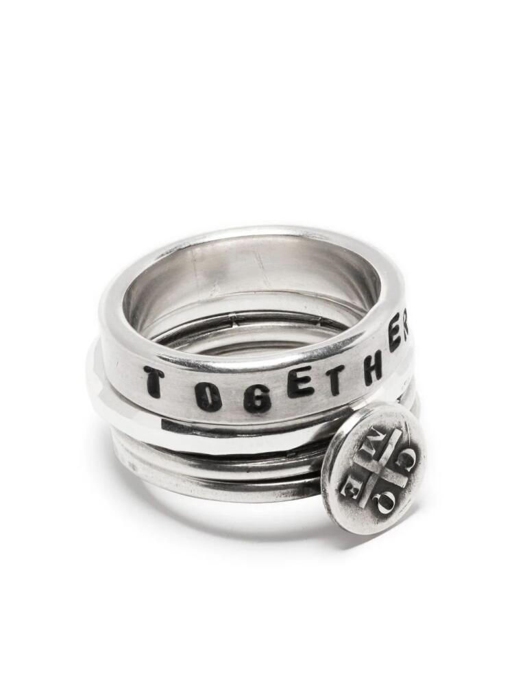 WERKSTATT:MÜNCHEN Come Together ring (set of four) - Silver Cover