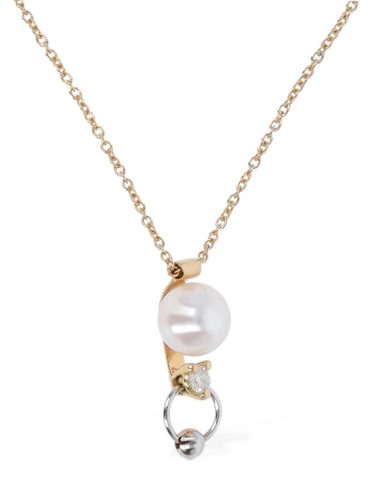 DELFINA DELETTREZ 18kt Two-in-one Diamond & Pearl Necklace Cover